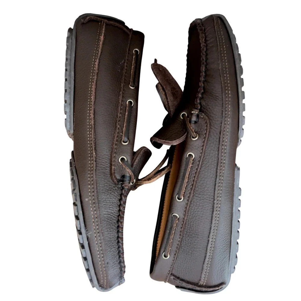 NWOB Minnetonka Men's Moosehide Weekender Moccasin Loafer SZ:‎ 15